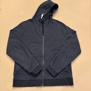 Lululemon Men’s Ritual Jacket Full Zip Hooded Heathered Black/Black Size Large
